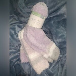 LEMON 3 Pair Cozy Crew Fluffy Socks